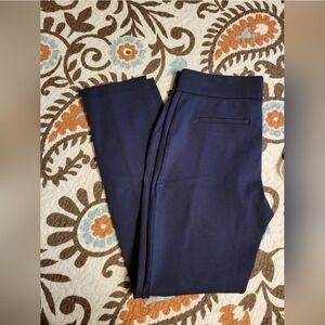 Hilary Radley Navy Blue pull on pants front pleats size small